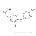 Benzolessigsäure, 4- (4-Hydroxy-3-iodphenoxy) -3,5-diiod CAS 51-24-1